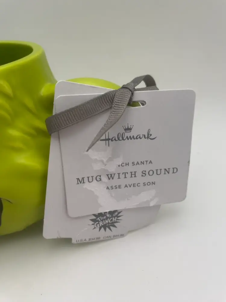 The Grinch Face Sculpted Mug Dr. Seuss Hallmark Coffee Cup 20oz With Tags 2023