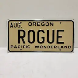 Rogue Ales Beer Promotional Advertising License Plate Oregon Pacific Wonderland