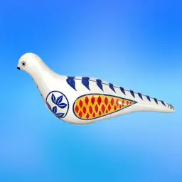 Hand-painted Ceramic Mexican Bird Figurine