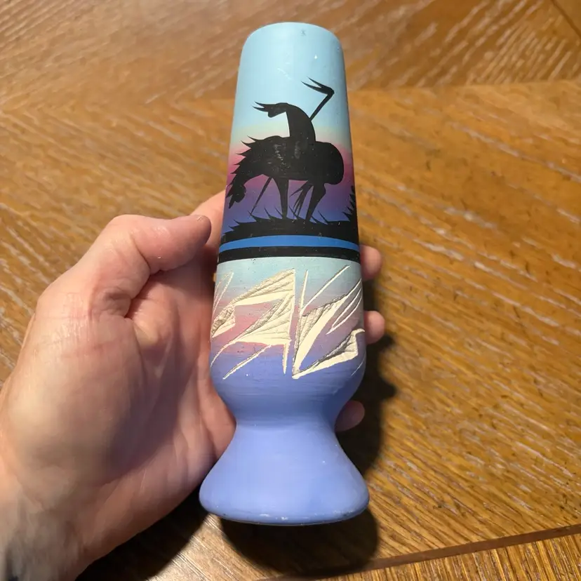 Warren Dineh Hand Painted Navajo Pottery Vase