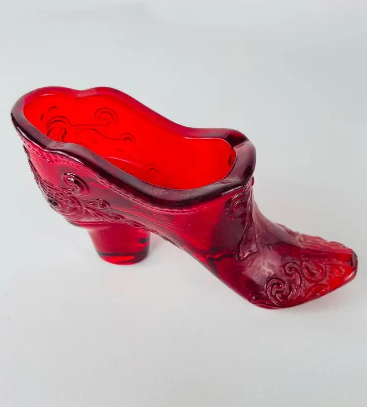 Vintage Moser Glass Shoe