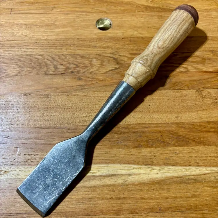 Ohio Tool Co. 1-1/2" Socket Firmer Chisel w/ New Leather Capped Handle