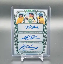2024 Leaf Trinity Konnor Griffin Eddie Rynders Wyatt Sanford Triple Auto #'d /15 - Pittsburgh Pirates