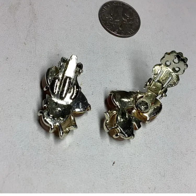 Tan Thermoset Clipon Earrings 1”