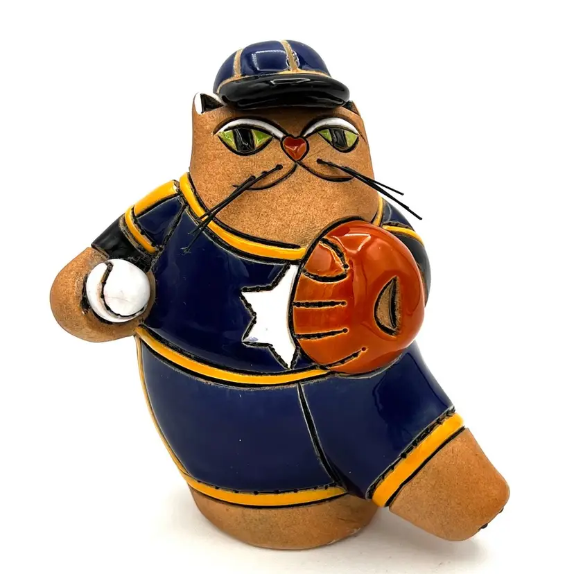Cat: Rinconada De Rosa Cat Baseball Player Signed By Olga 🐱⚾️