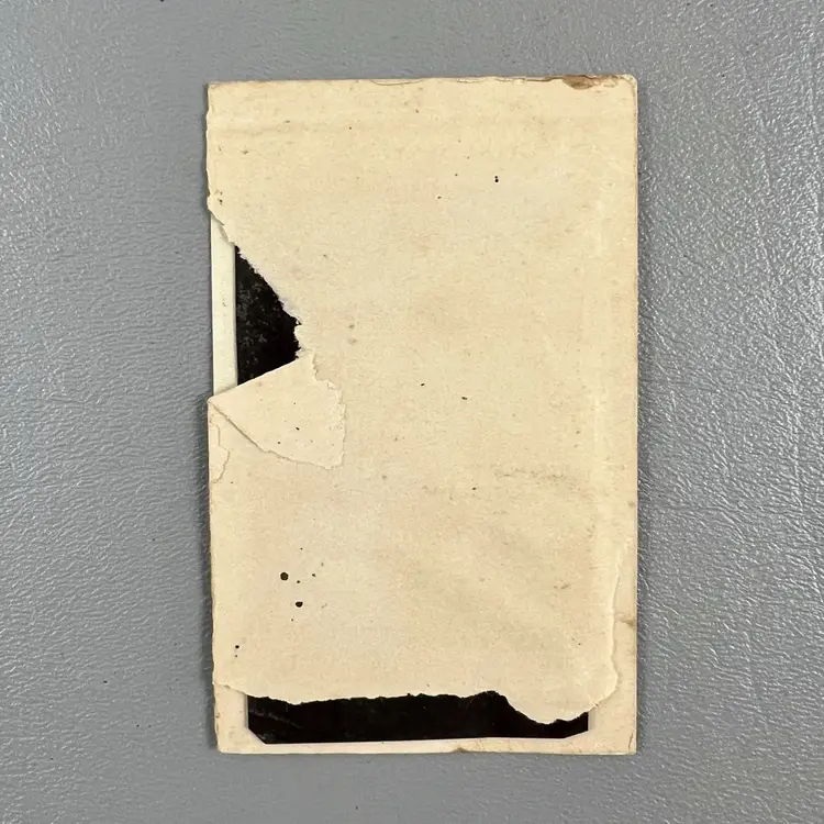 Antique Photo Portrait Tin Type Handsome Man With Beard Hair Suit Tintype