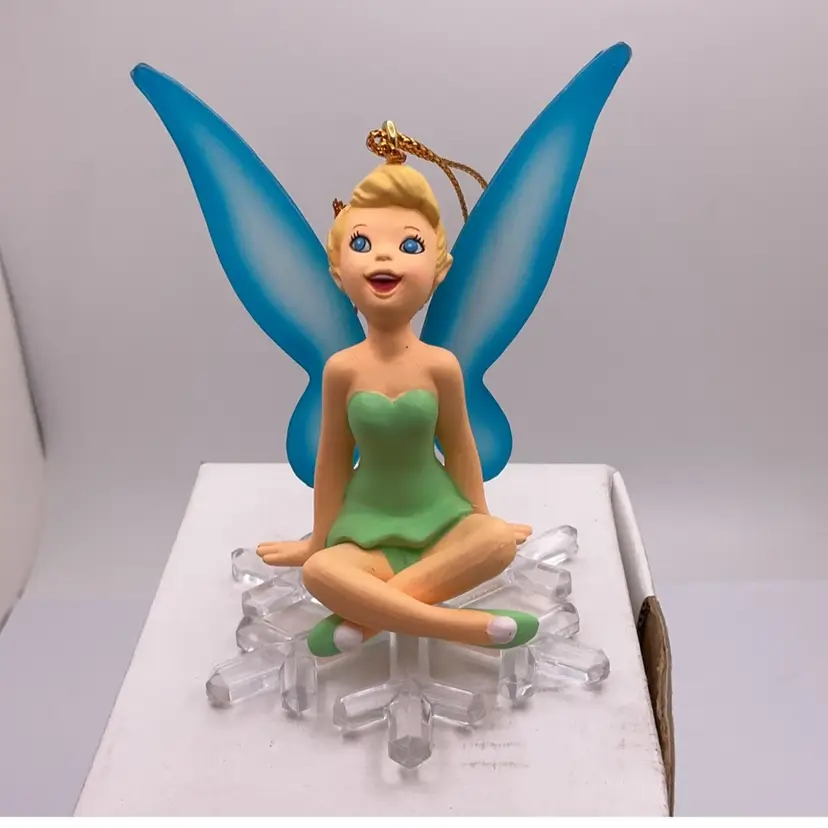 POW3 VTG Disney TINKERBELL Christmas Ornament w/ Box 3”