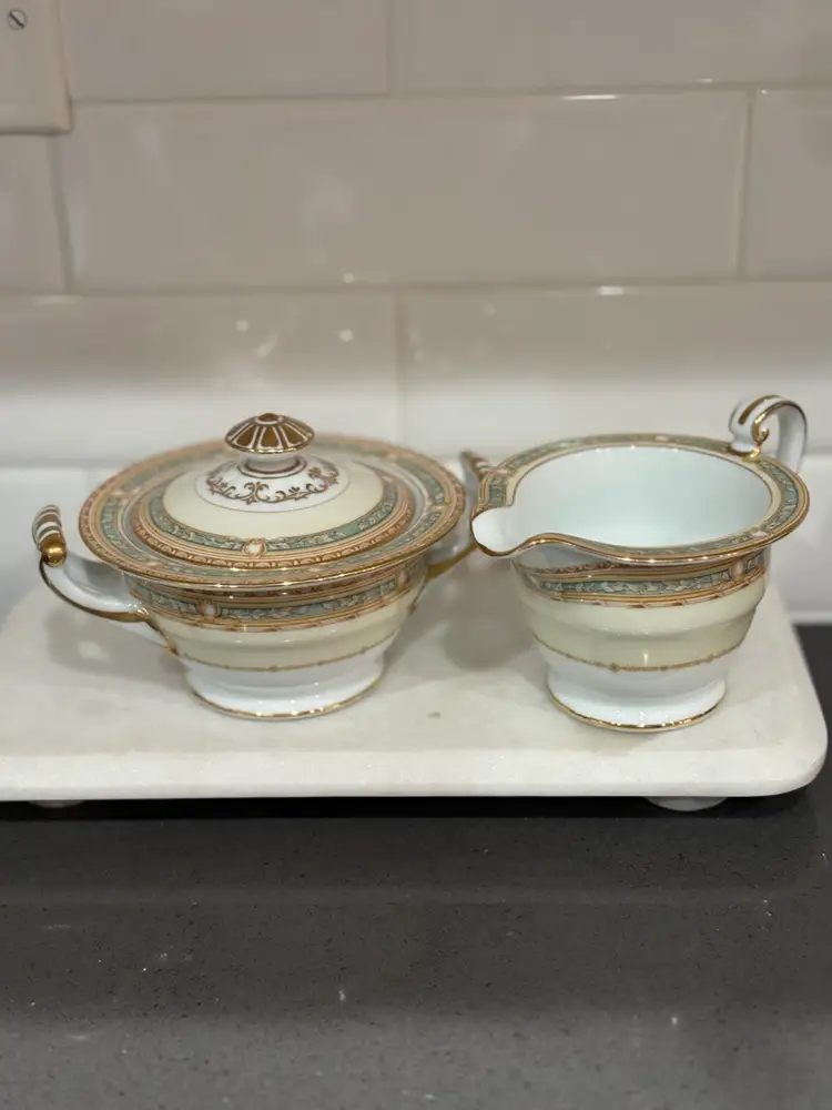 Vintage Noritake Lucetta Creamer & Sugar Set Japan
