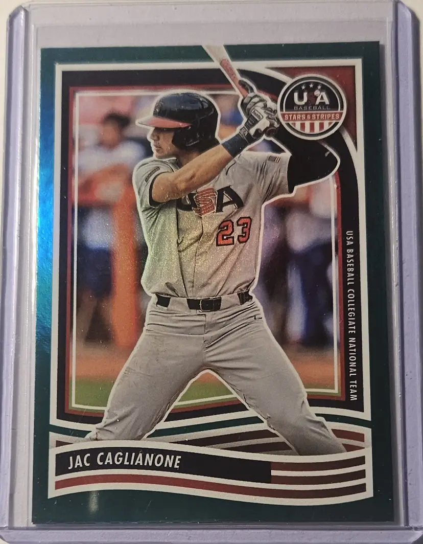 2024 Panini Baseball Stars & Stripes Green Foil Jac Caglianone