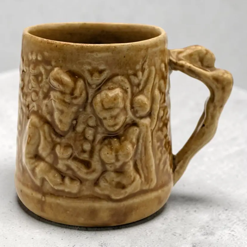 Adam and Eve Naked Lady Handle Coffee Tea Mug Cup Vintage