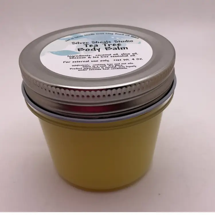 Made by Me!  Body Balm - TEA TREE - 4 OZ Made with Beeswax!  READ
