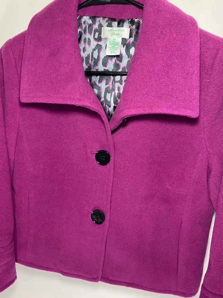 Laura Ashley Fleece Button Jacket