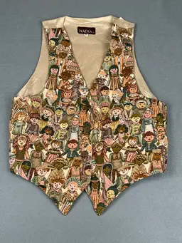 Vintage Nadia Tapestry Vest Womens Medium Folk Art Cottagecore