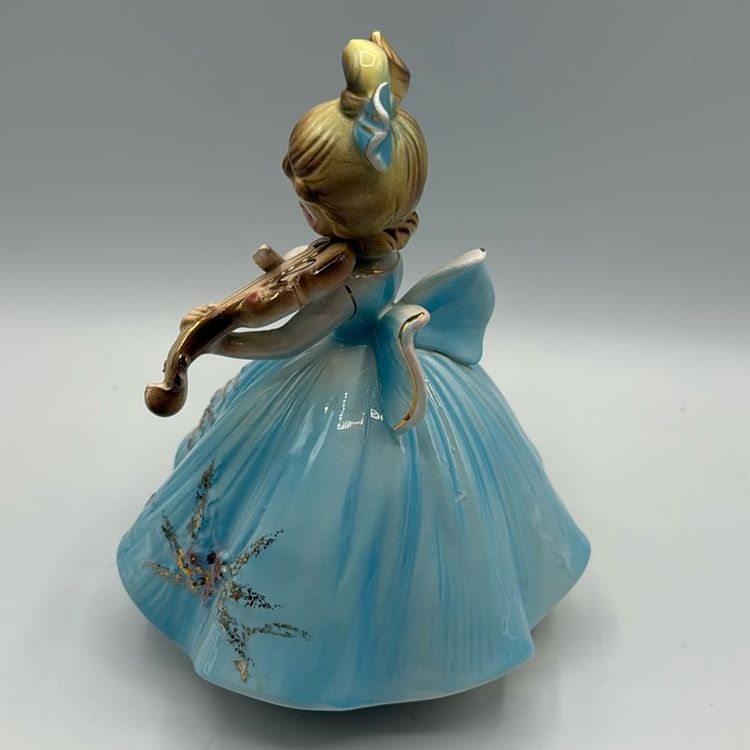 Josef Originals Girl Playing Violin Music Box “Fascination Waltz”