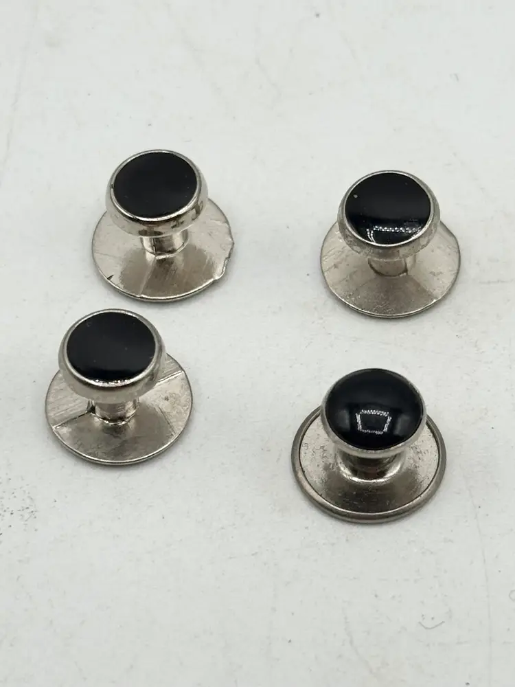 Vintage set of four tuxedo stud buttons