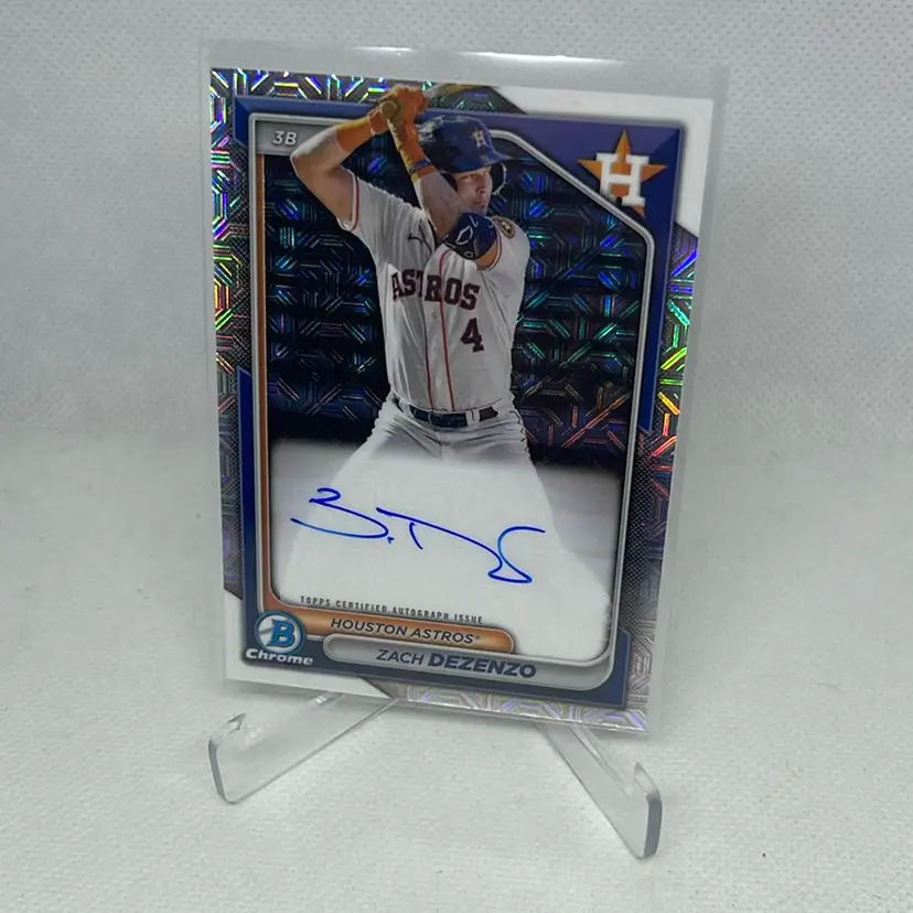 2024 BOWMAN CHROME MEGA ZACH DEZENZO AUTO #BMA-ZD MOJO REFRACTOR Houston ASTROS