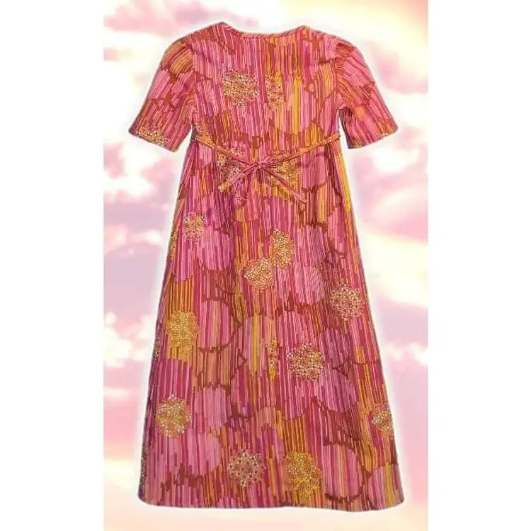 ✨️Flower POWER Barkcloth Psychedelic Print Dress! ✨️