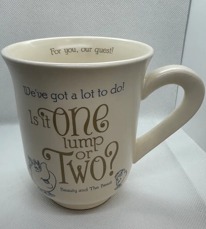 Cream-Colored Disney’s Beauty & The Beast Coffee Mug