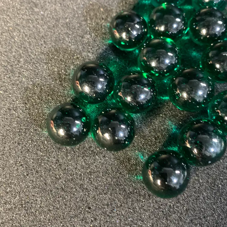 19-Teal Green Glass Marbles 1/2"