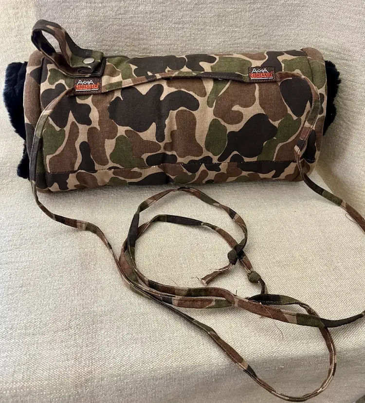 VTG Icebreaker Brown Green Black Camo Camoflauge Hunting Fleece Lined Handwarmer
