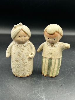 Vintage Fitz & Floyd Folk, Art, Stoneware Salt And Pepper Shakers Pours From Eyes