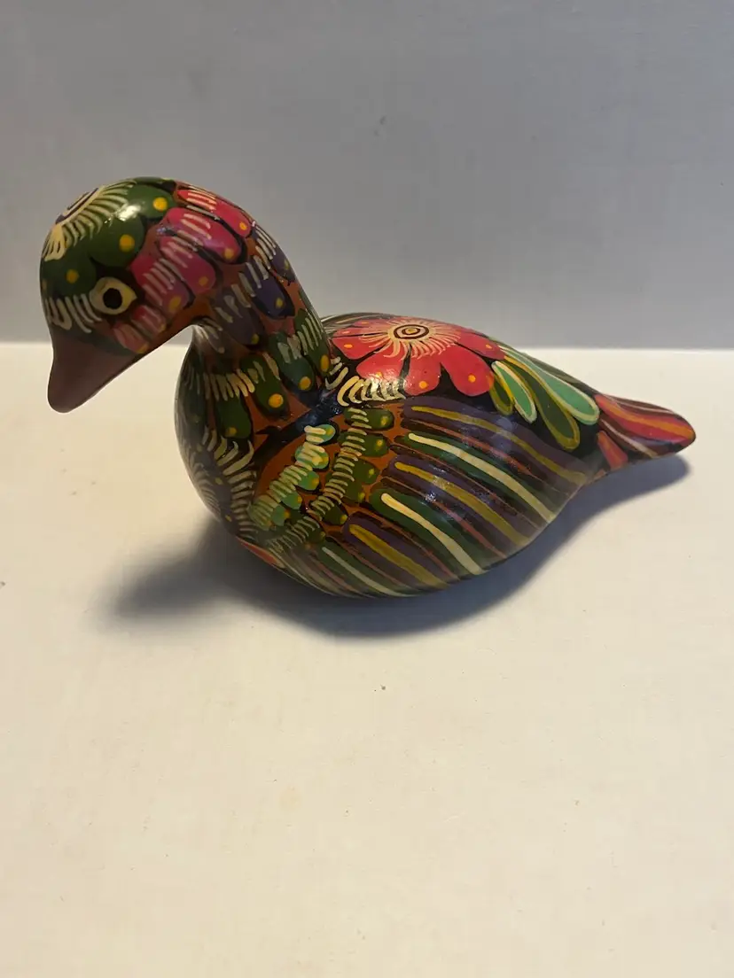 Vintage Tonala Mexican Pottery Clay Bird