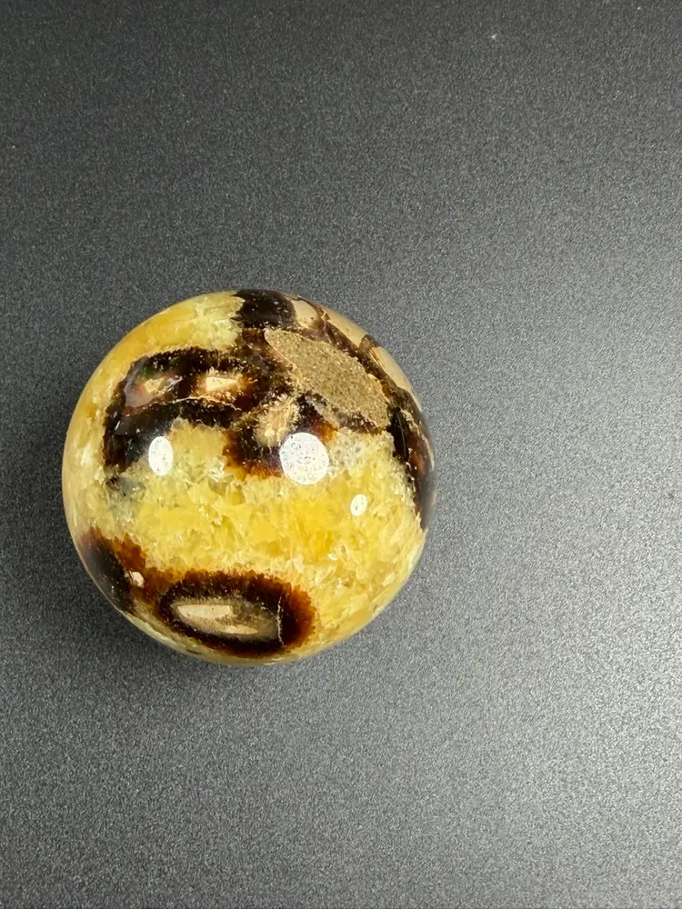 Natural Septarian Sphere Dragon Stone UVs Healing Crystal Polished 55.6mm 238g