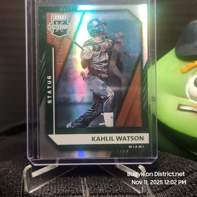 2021 Panini EEE Green - Kahlil Watson Cleveland Guardians 329/499