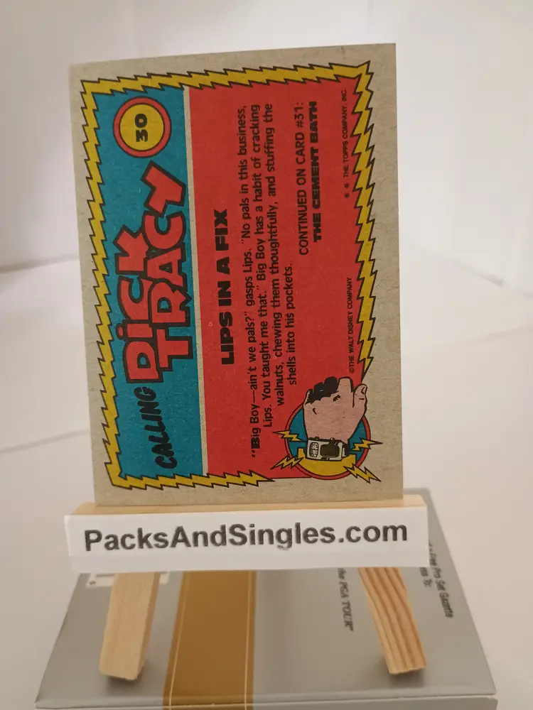 Lips In A Fix 1990 Topps Walt Disney Dick Tracy Trading Card