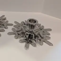 Crate & Barrel - Shiny Snowflake Taperholder