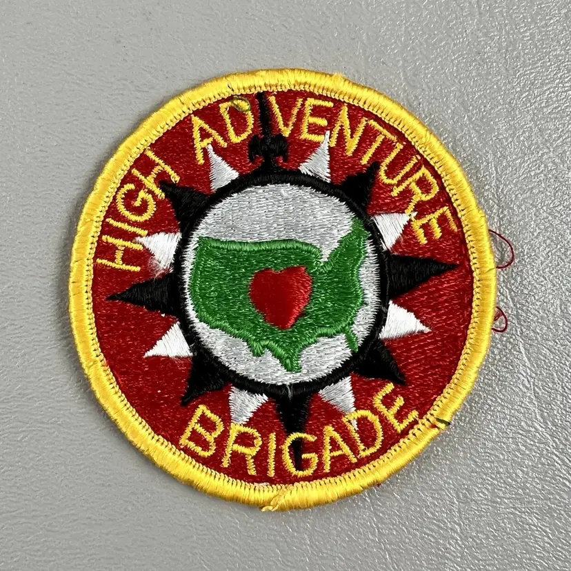 High Adventure Brigade 3” Round Patch Boy Scouts USA With Heart
