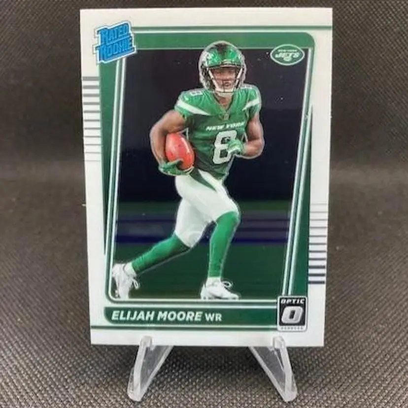 Elijah Moore 2021 Donruss Optic Rated Rookie (RC) #216 - New York Jets