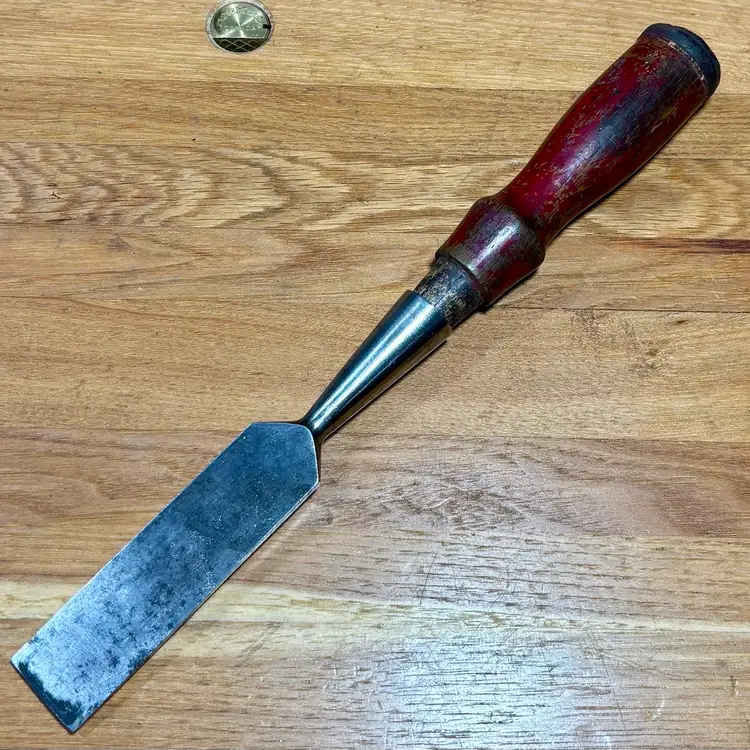 Bluegrass 1" Socket Chisel w/ Nice Hardwood Leather Capped Handle