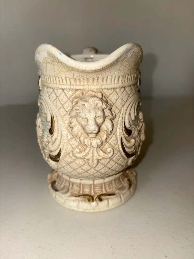 Vintage Ceramic Cherub Pitcher E191 Made In Japan