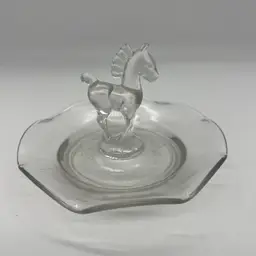 KR Haley Knox Glass Co. Horse Trinket Ring Dish