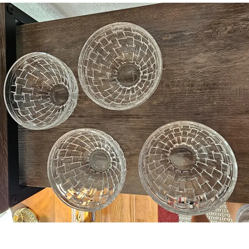 Set of 4 Nachtmann Glass Dip Bowls