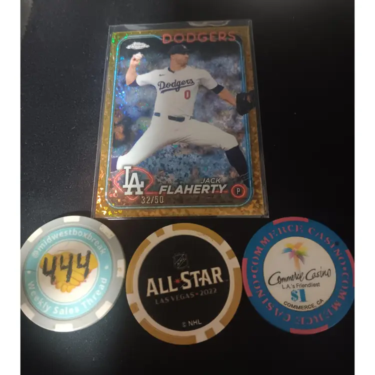 2024 Topps Chrome Update Jack Flaherty Gold Sparkle Refractor /50 - Detroit Tigers