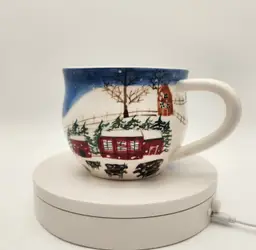 Bath & Body Works 1998 Winter Scene Mug Dishwasher Microwave Safe Vintage