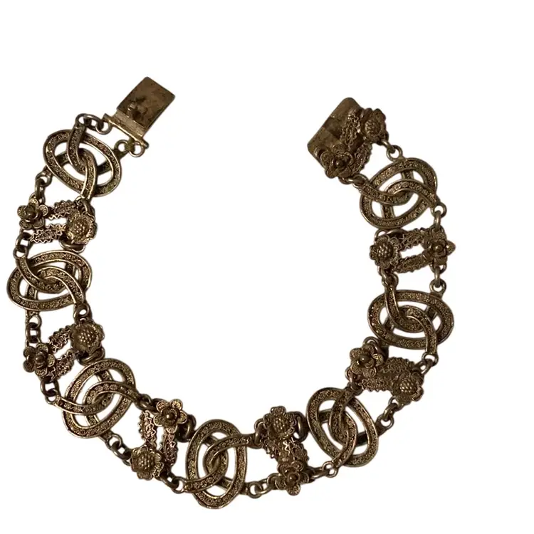 Vintage Floral Filigree Bracelet