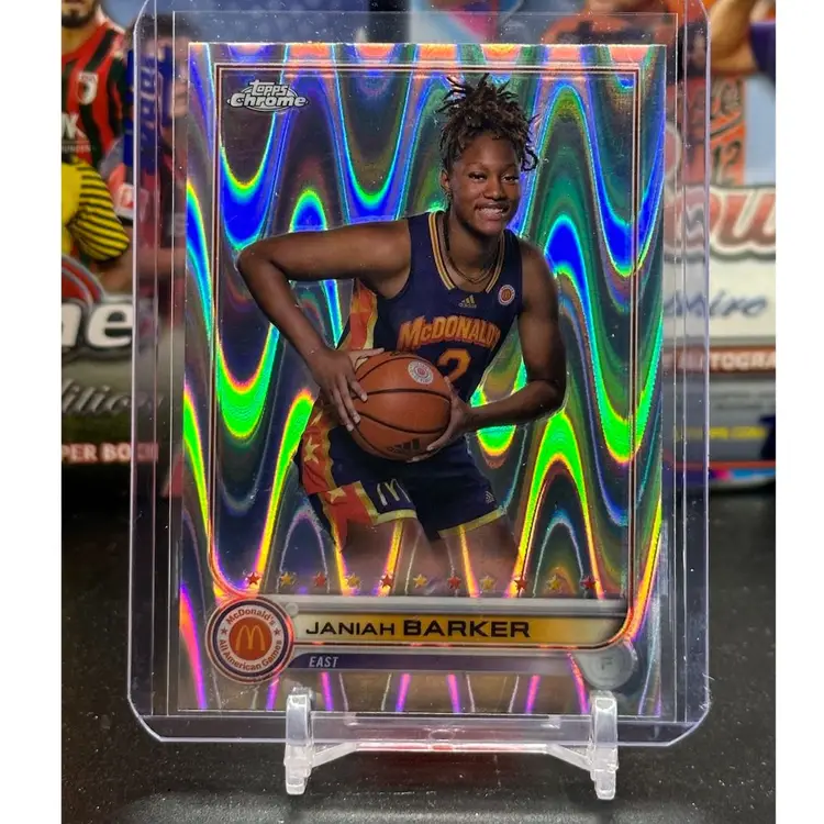 Janiah Barker 2022-23 Topps Chrome Ray Wave McDonald’s Basketball Card