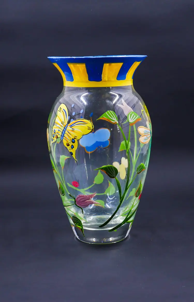Lenox Hand-Painted Glass Vase