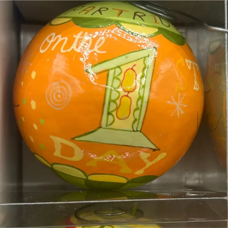 The Land of Nod 12 Days of Christmas Ornaments Hand Painted EUC