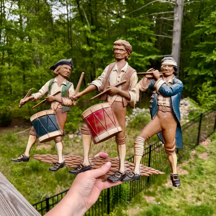 🎀 Vtg Revolutionary War Metal Wall Plaque