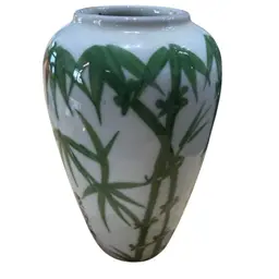 Panda Garden Porcelain Bamboo Vase
