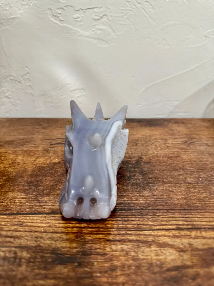 Druzy Agate Dragon Head