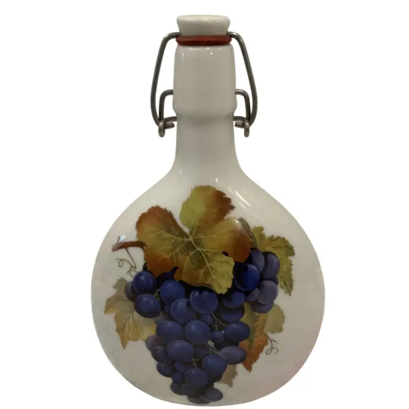 🎉Bavaria Swing Top Ceramic Grape Design Jug