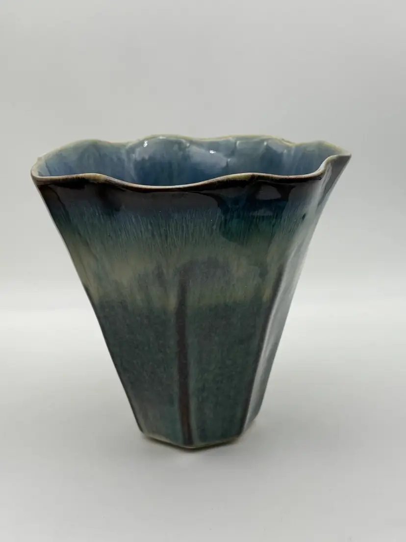 Bill Campbell Drip Glaze Flare Vase