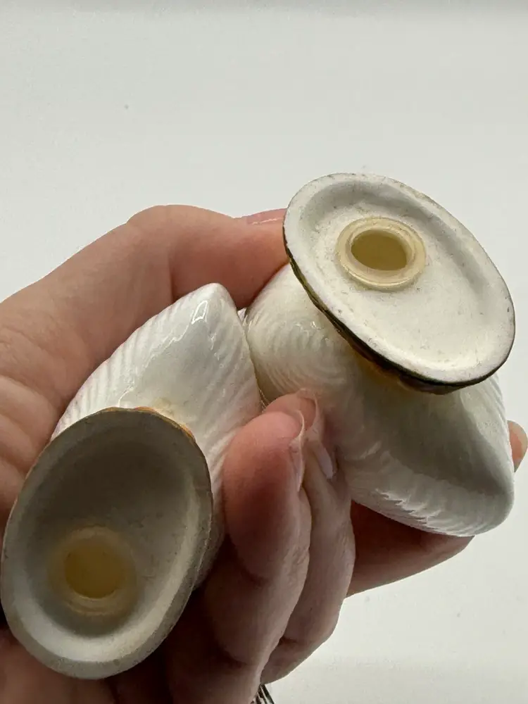 Bone China Clam Shell Salt And Pepper Shakers