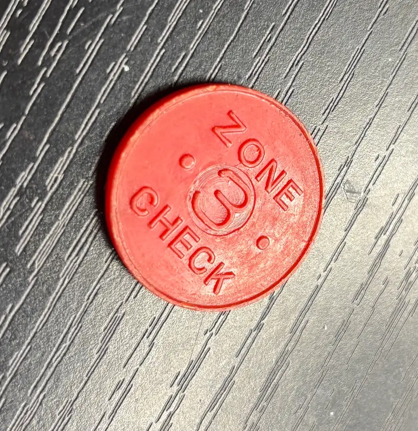 Vintage Bus Token, St Louis Transit, Plastic