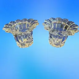 Flower Shaped Candle Holders Set Of 2